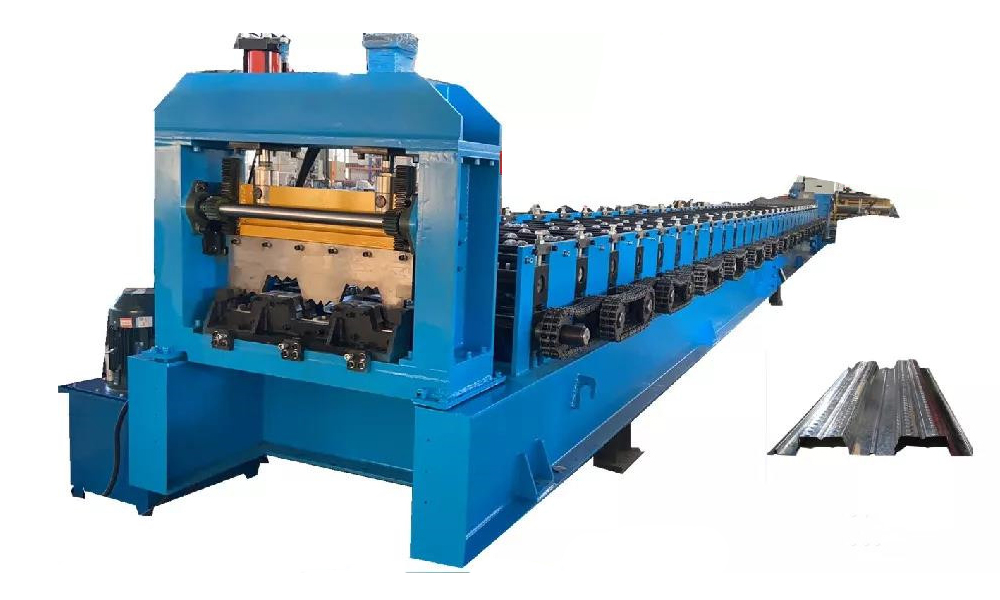 Floor deck roll forming machine